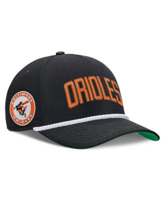 Men's Black Baltimore Orioles Cooperstown Collection Rise Adjustable Hat