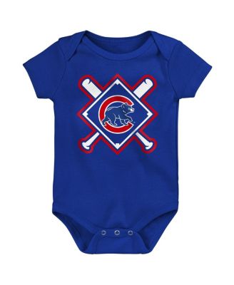 Baby Boys and Girls 3-Piece Chicago Cubs Home Plate Creeper Set
