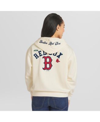Women's Cream Boston Red Sox Full-Zip Hoodie