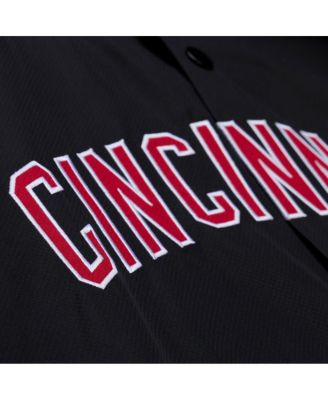 Men's Black Cincinnati Reds Full-Snap Hooded Coaches Jacket