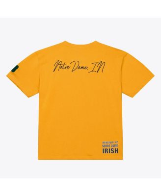 Men's Gold Notre Dame Fighting Irish Double Clutch Premium T-Shirt