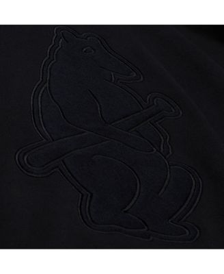 Men's Black Chicago Cubs Phantom Fleece Crewneck Sweatshirt