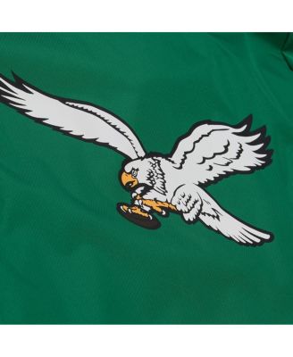 Men's Kelly Green Philadelphia Eagles Coaches Full-Snap Hooded Windbreaker Jacket