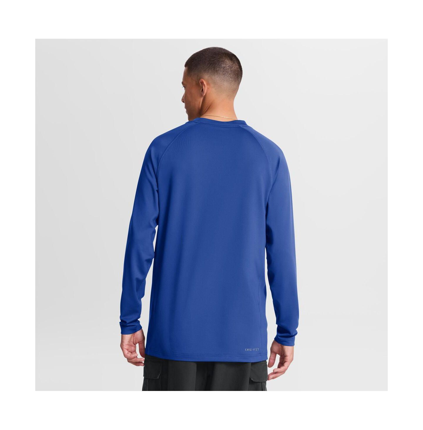 Мужская футболка Nike Royal Kentucky Wildcats Dugout Game Time Raglan Dri-FIT Long Sleeve — фото 4