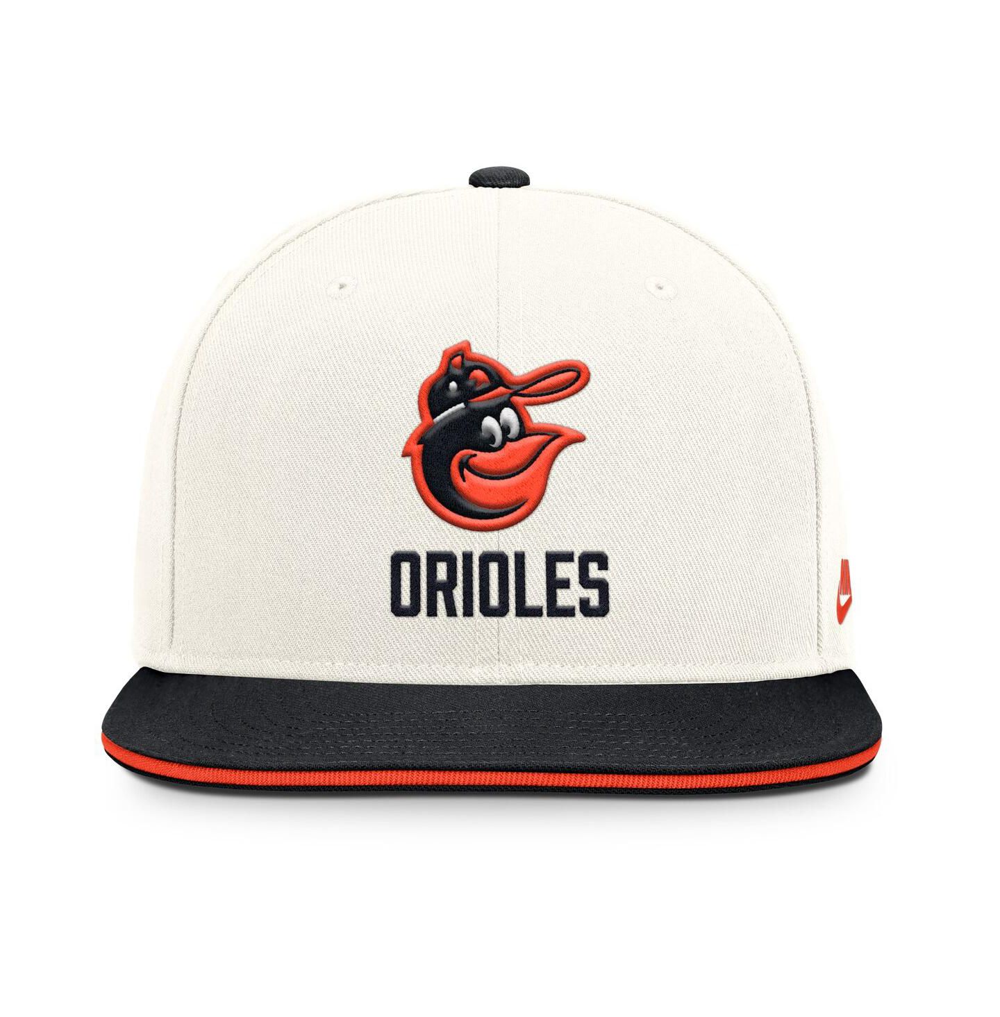 Мужская кепка Nike Cream/Black Baltimore Orioles Cooperstown Pro Dri-FIT Snapback Hat — фото 4
