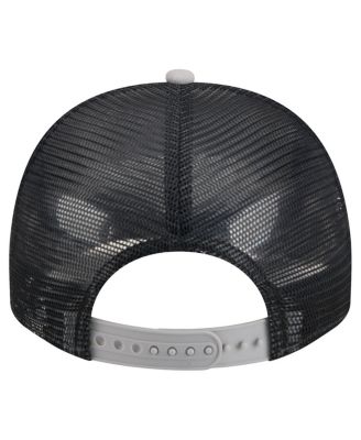 Men's Cream/Navy New York Yankees Banner A-Frame 9FIFTY Trucker Snapback Hat