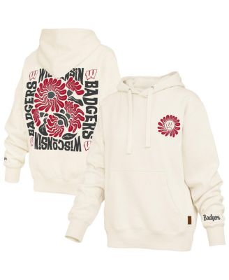 Women's Cream Wisconsin Badgers Elena Janise Hoodie