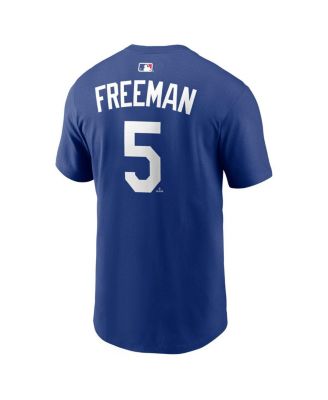 Men's Freddie Freeman Royal Los Angeles Dodgers Home Name & Number T-Shirt