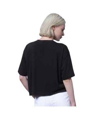 Women's Black San Francisco Giants Holy Grail Boxy Cropped T-Shirt