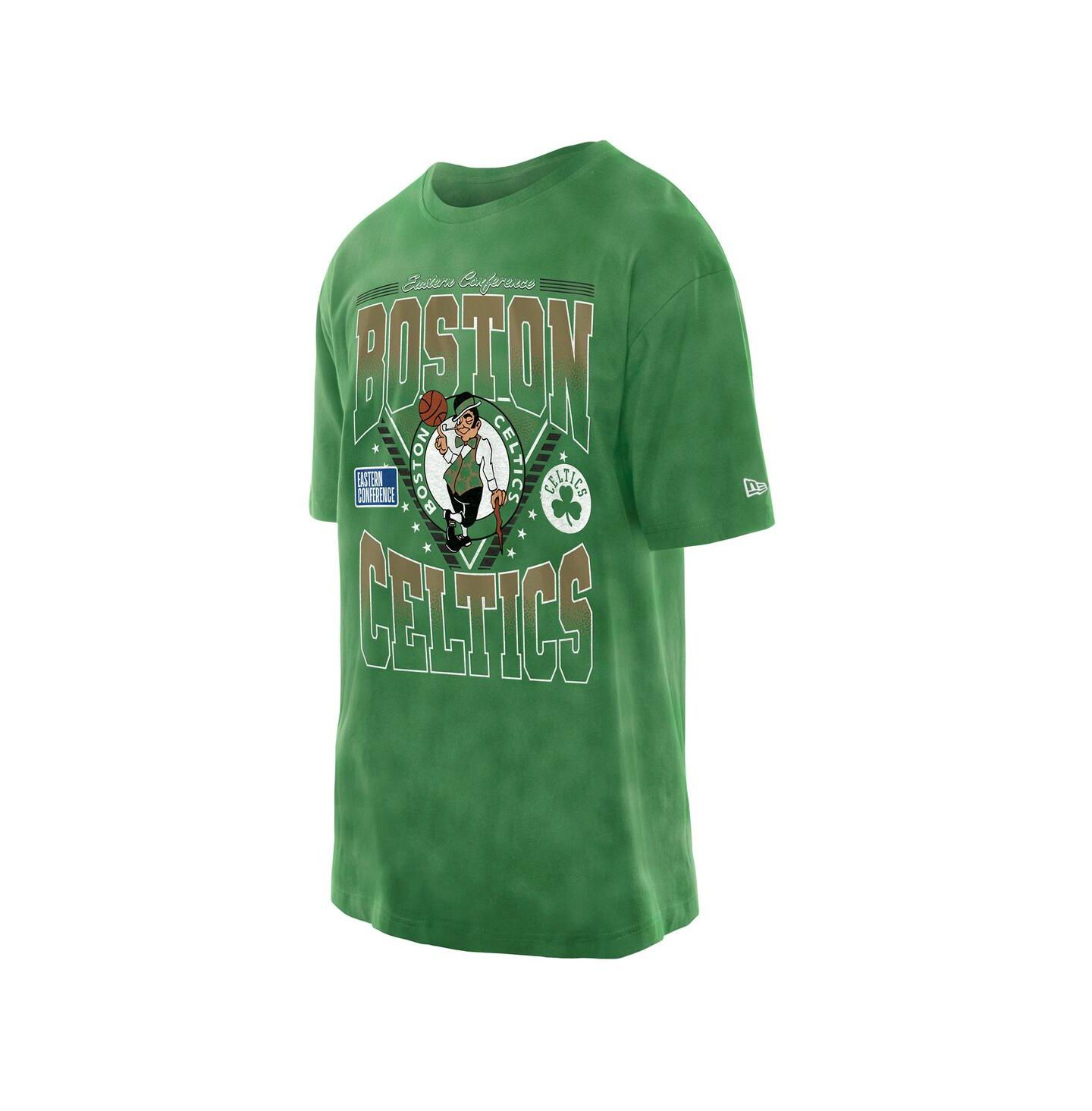 Мужская футболка New Era Kelly Green Boston Celtics Boxy Old School Sport Vintage Wash — фото 3