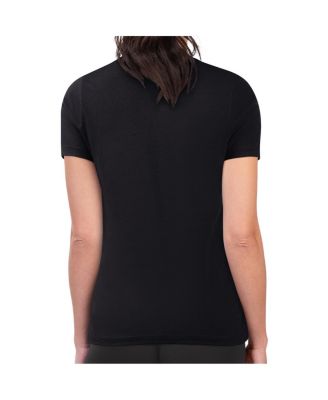 Women's Black San Antonio Spurs Super-Slim Fit Lightweight Flowers Team Logo Graphic T-Shirt