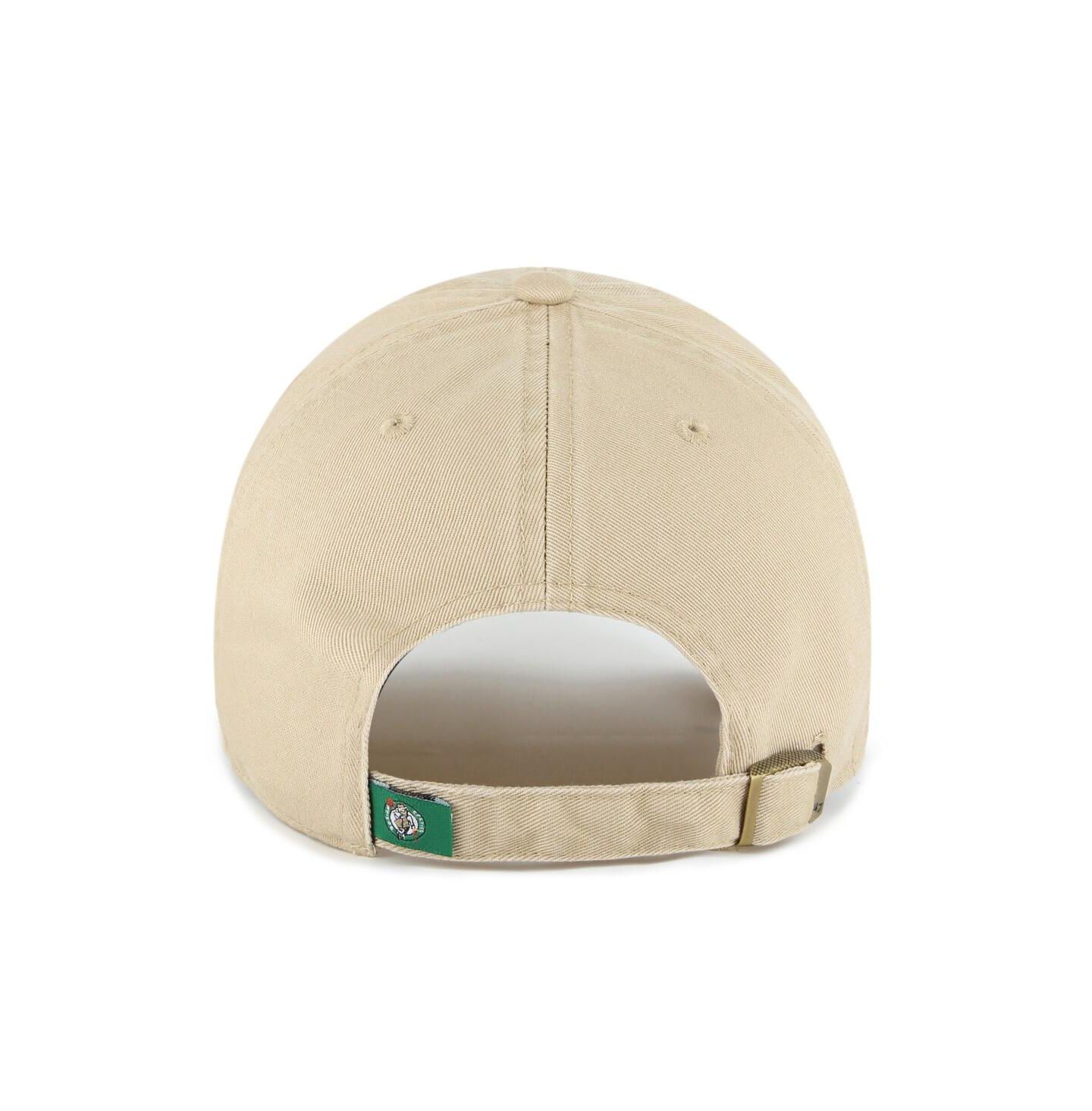 Мужская кепка '47 Brand Khaki Boston Celtics Logo Clean Up Adjustable Hat — фото 2