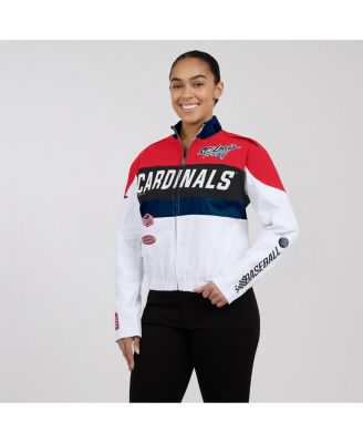 Women's Red/White St. Louis Cardinals Racing Full-Zip Jacket