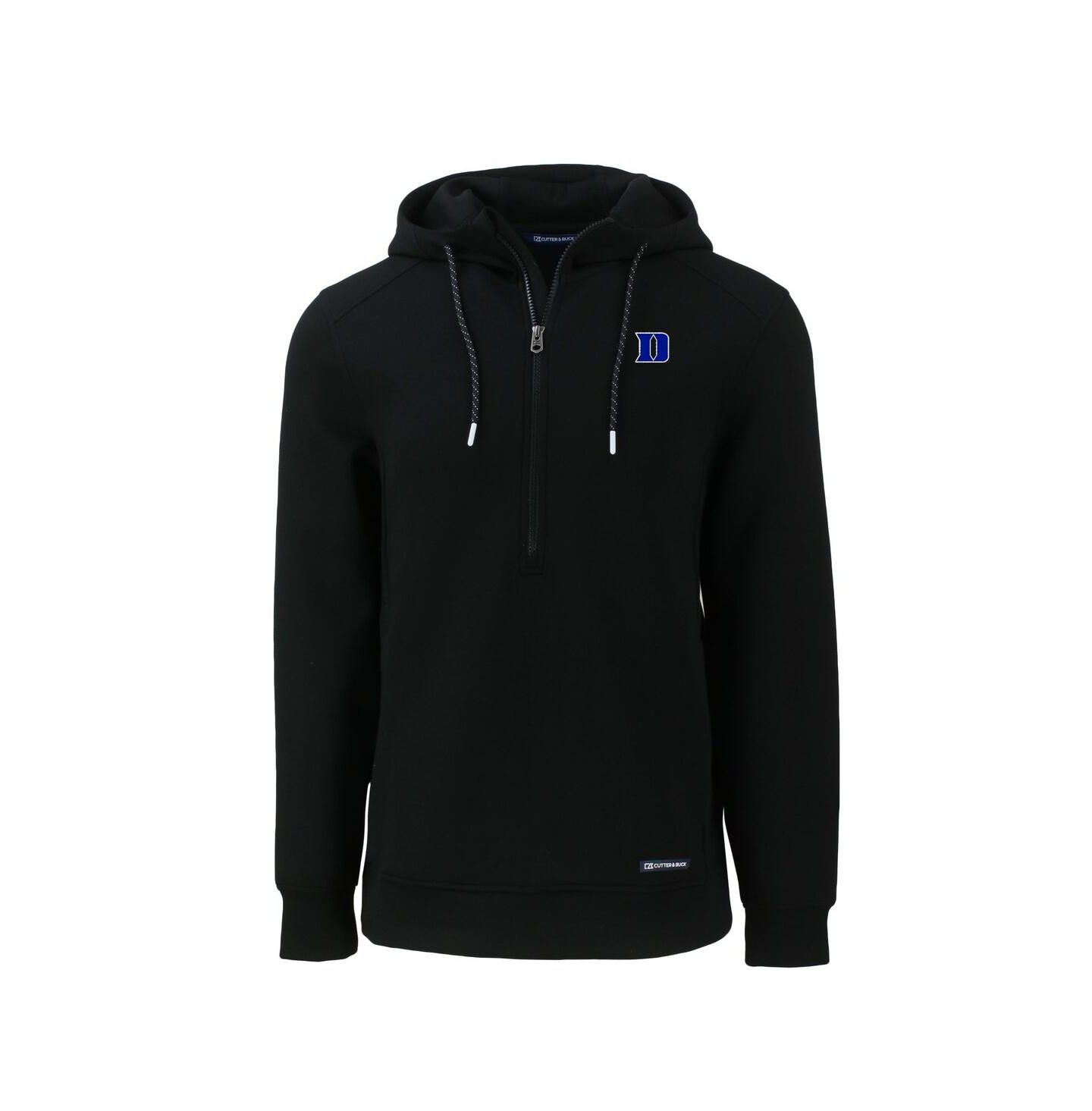 Мужское худи Cutter & Buck Black Duke Blue Devils Roam Half-Zip — фото 3