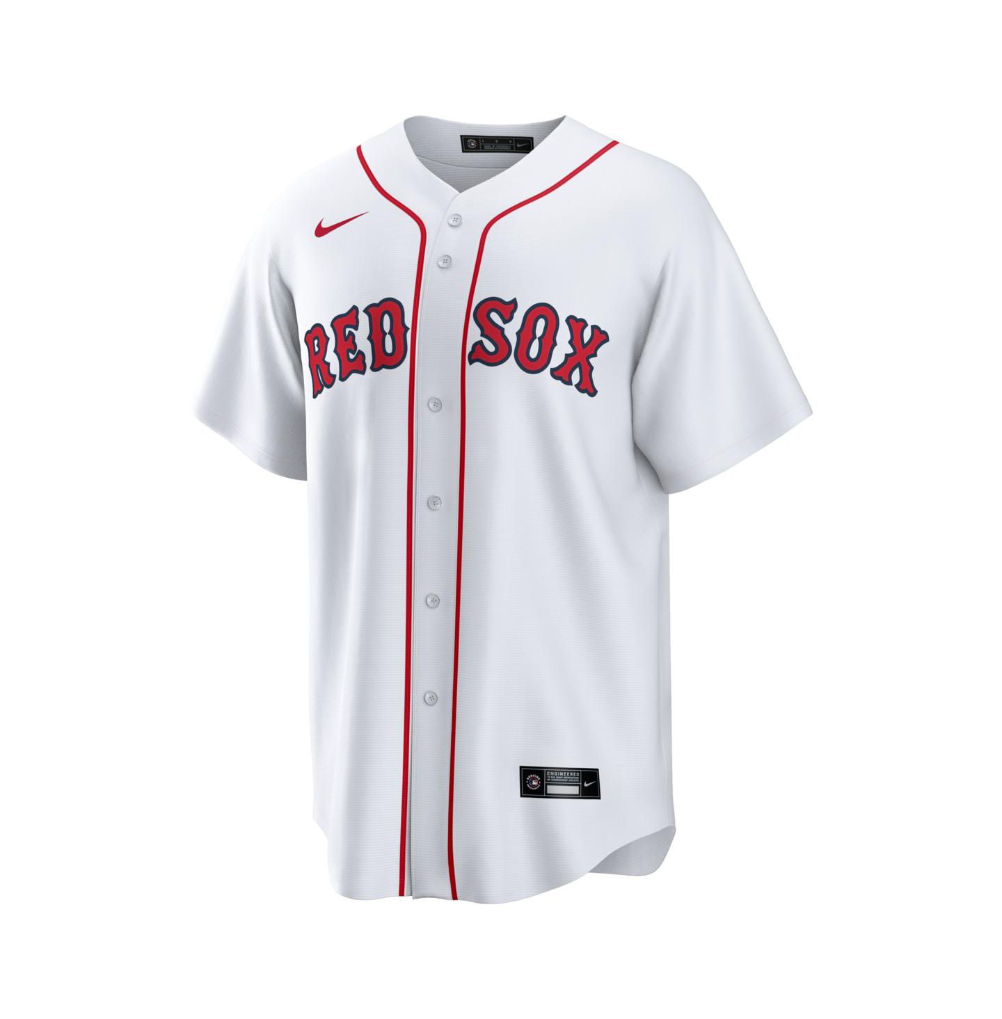 Мужской топ Nike White Boston Red Sox Home Big & Tall Replica Jersey — фото 3