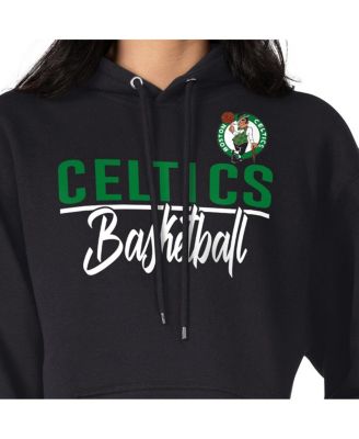 Women's Black Boston Celtics Graphics Fleece Pullover Hoodie