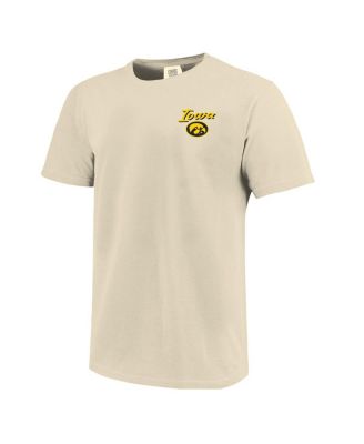 Men's Natural Iowa Hawkeyes Comfort Colors Hand-Drawn Campus Stack T-Shirt