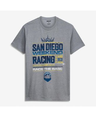 Men's Heather Gray NASCAR Race the Base T-Shirt