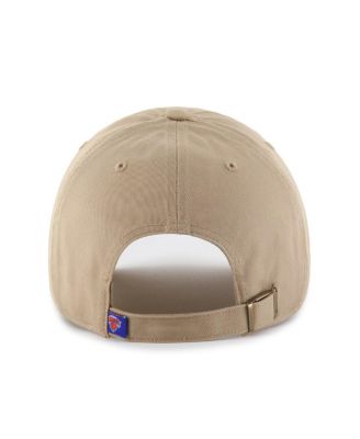 Men's Khaki New York Knicks Logo Clean Up Adjustable Hat