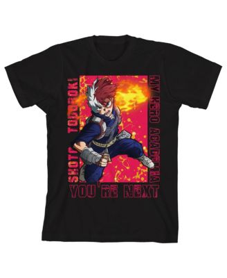 Boys Shoto Todoroki Fighting Pose Youth Short Sleeve Tee