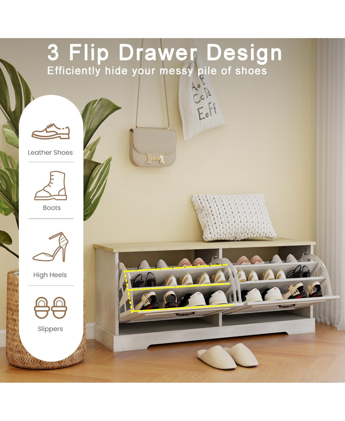 Rainsken Shoe Storage Bench