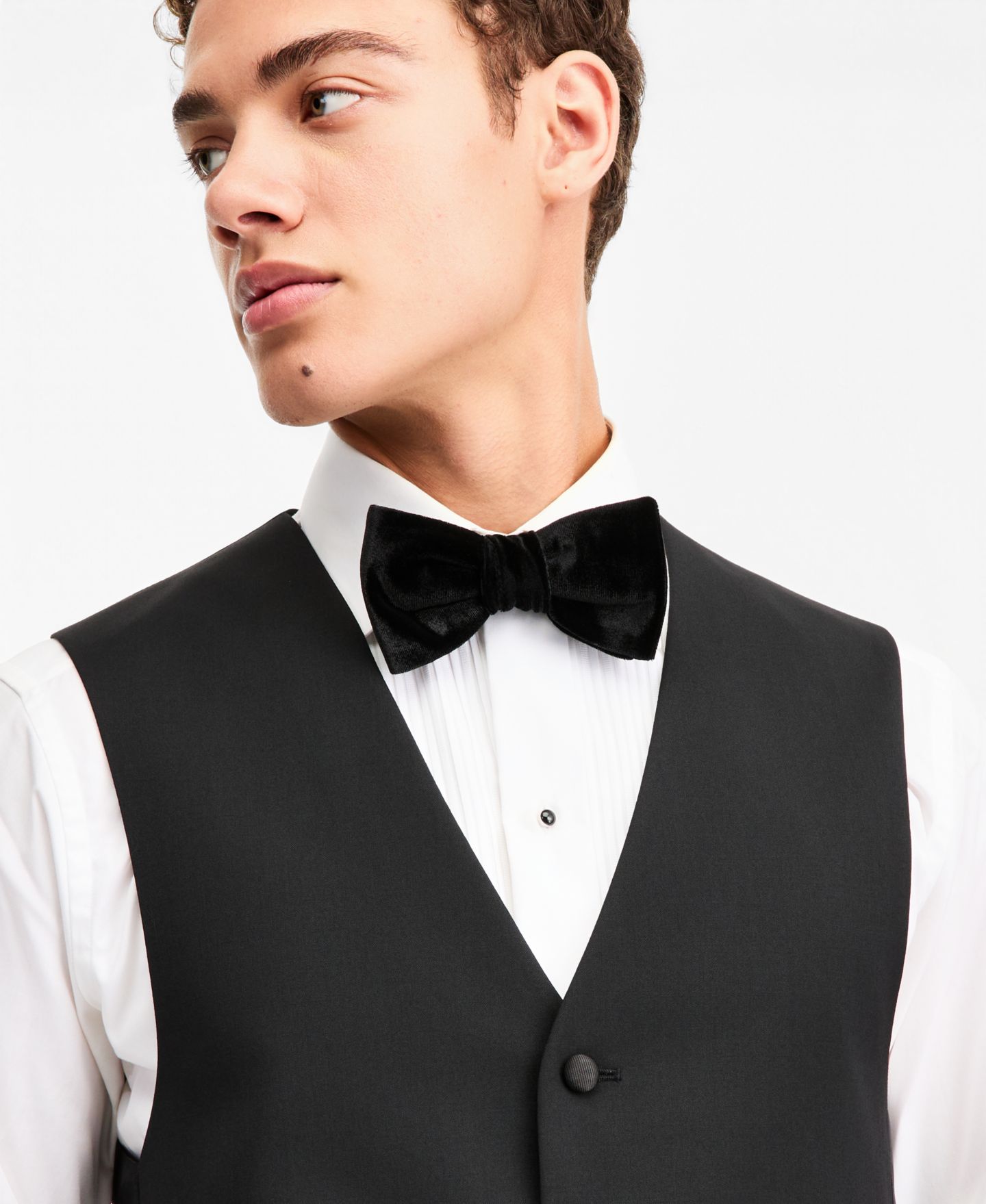 Мужской жилет Tommy Hilfiger Modern-Fit Flex Stretch Tuxedo Vest, цвет: Чёрный — фото 3
