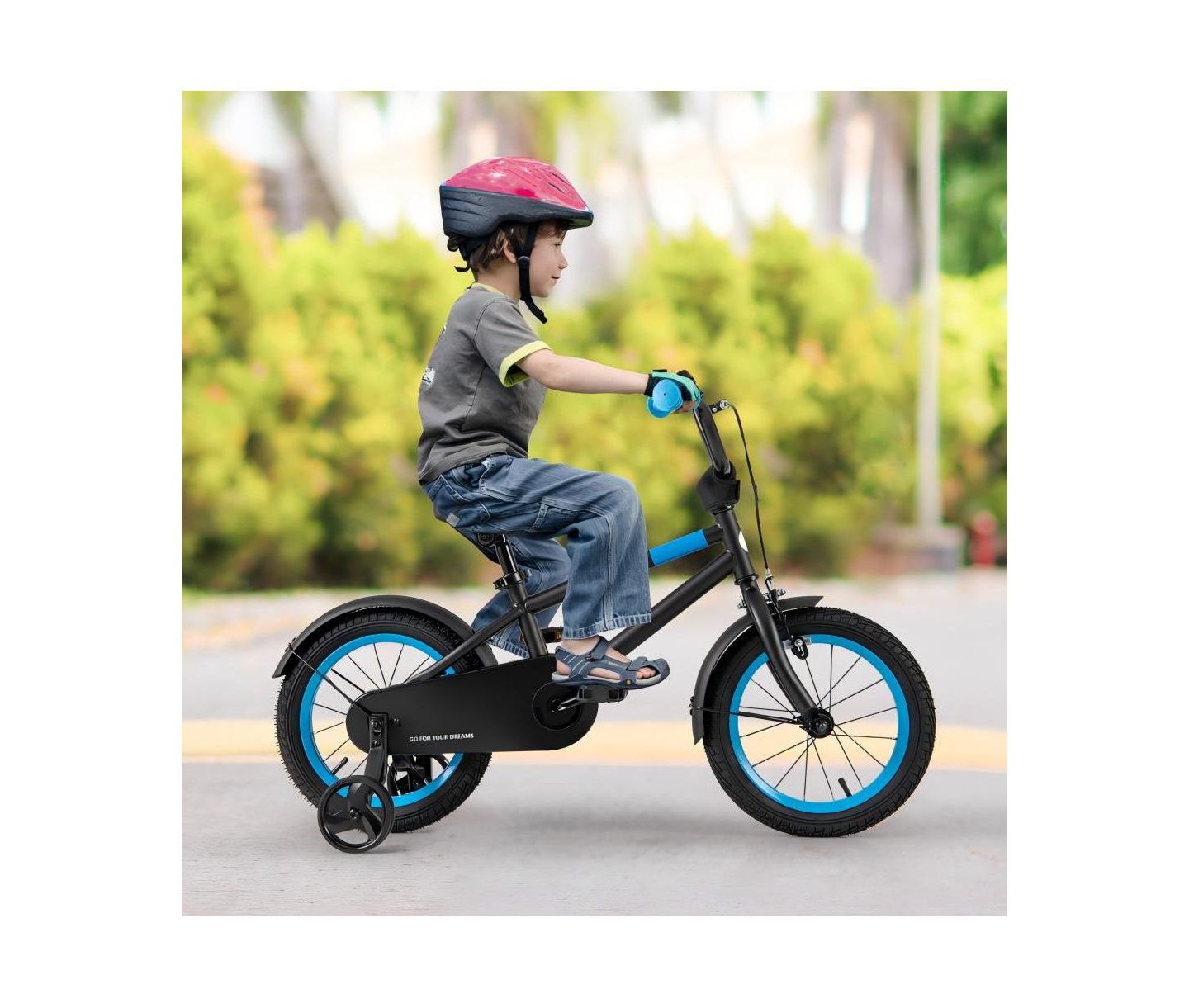 Детская игрушка HONGGE 14-Inch Kids Bike with Adjustable Handlebar and Saddle, цвет: Чёрный — фото 10
