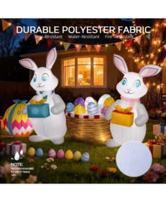 5FT Inflatable Easter Bunny with Gift Boxes and Eggs for Yard