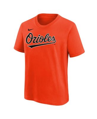 Big Boys and Girls Jackson Holliday Orange Baltimore Orioles Name & Number T-Shirt