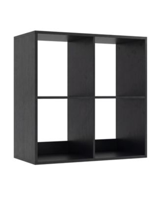 4-Cube Bookcase with Guardrail for Bedroom or Living Room