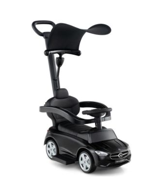 3 in 1 Mercedes Benz Licensed Push Ride On Car with Canopy Steering Wheel and Storage for Toddlers