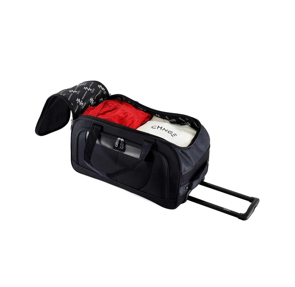 Izod Carol Lightweight Soft Shell Rolling Duffel Bag