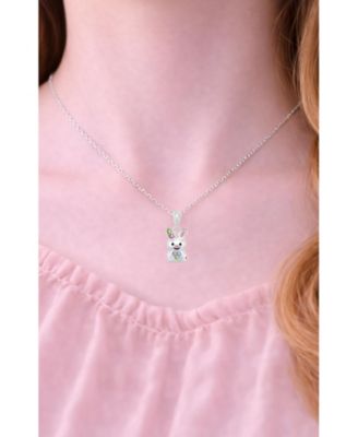 Girls Hypoallergenic Kids Bunny Pendant Necklace