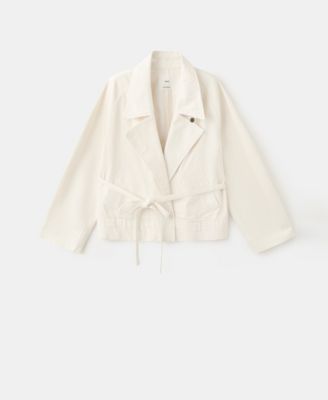 Women's Belted Denim Trench Coat