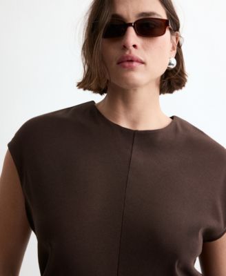 Women's Draped Detail Midi-Dress