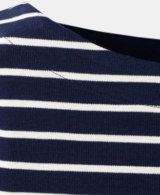 Women's Striped Boatneck Sweatshirt