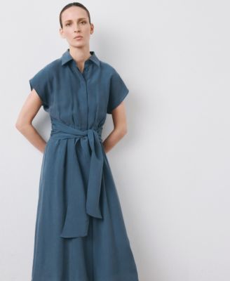 Women's Belt Shirt Dress