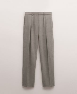 Women's Low-Rise Wool Pants
