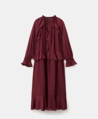 Women's Long Ruffled Dress