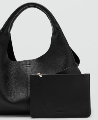 Women's Stitching Detail Leather Shoulder Bag