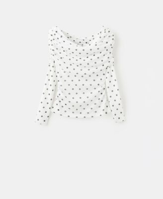 Women's Polka-Dot Strapless Shirt