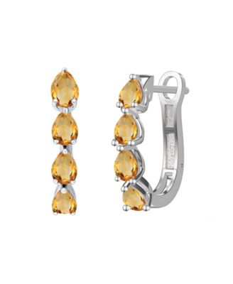 Lab Grown Emerald (1 ct. t.w.) Earrings in Sterling Silver (Also Available in Multi-Stones)