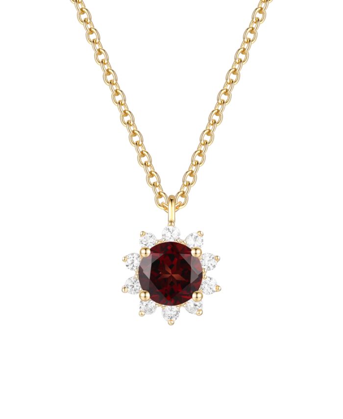 Citrine (3/4 ct. t.w.) & Lab Grown White Sapphire (1/4 ct. t.w.) Necklace