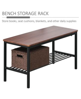 Wooden Kitchen Table and Chair Furniture with Storage Rack and Sitting Bench