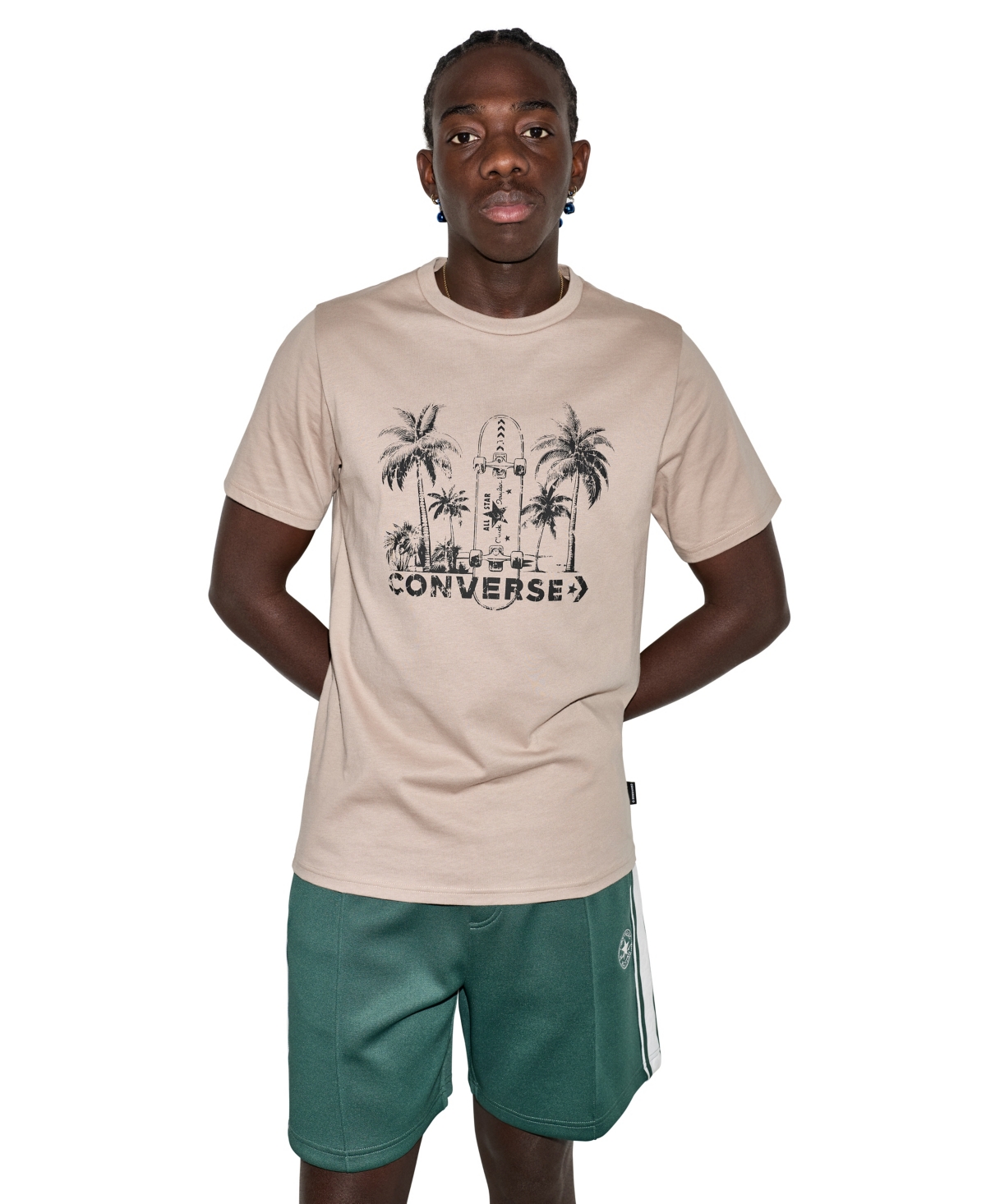 Converse Men's Regular-Fit Short-Sleeve Crewneck T-Shirt - Vintage Cargo