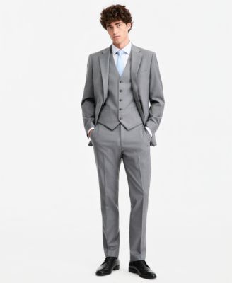 Men's Modern-Fit Wool TH-Flex Stretch Suit Separates with Vest 