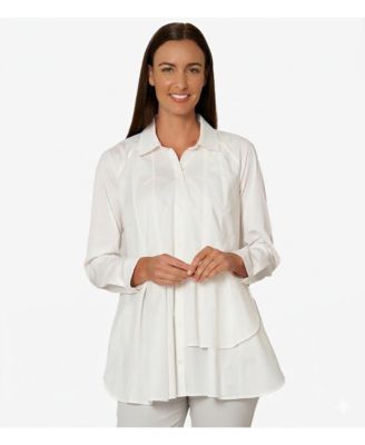 Women's Button-Front Shirt Top Sensation Tunic