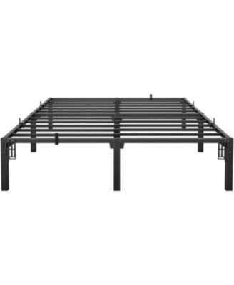14 Inch Metal Bed Frame Queen Size with Storage Space Heavy Duty Sturdy Mattress Base Easy Assembly No Box Spring