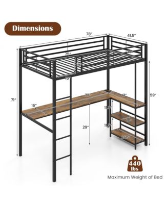 Twin Size LED Bed Frame w/ Charging Station Upholstered Headboard 4 Drawers