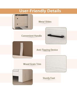 6-Drawer Finish Dresser Chest of Drawers Cabinet